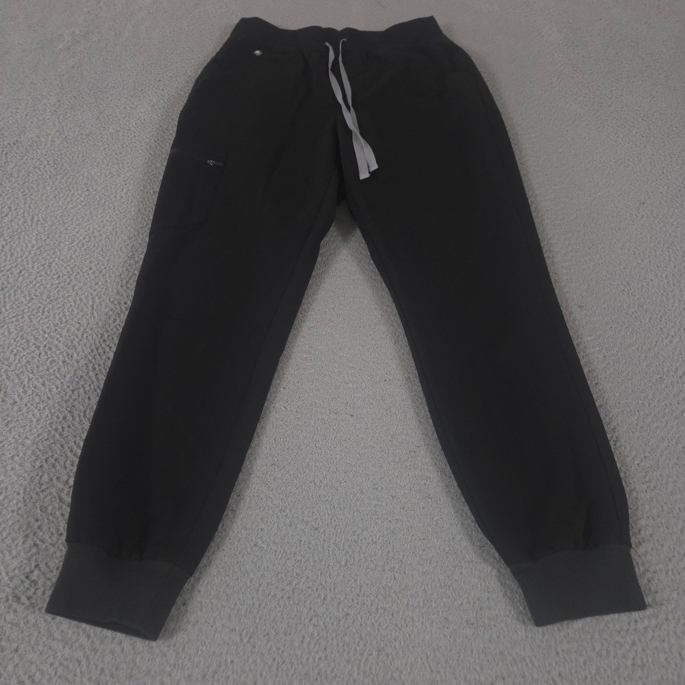FIGS Scrub Pants Women Medium Black Zamora High-Rise Jogger FIONx Stretch Pocket
